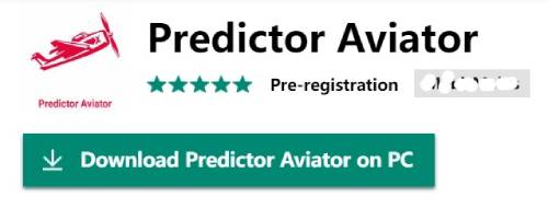 A screenshot of the App store page to download an app Predictor Aviator