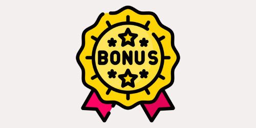 An icon of the reward medal with word 'Bonus' on the grey background